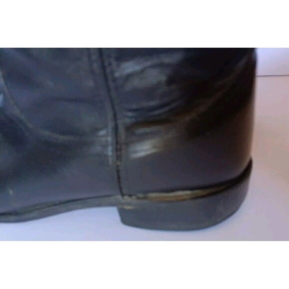 Old West Men's Boots SRM4010 Leather Black 11D Pull On Western Cowboy Giddy Up - Picture 7 of 13